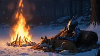 Winter Night Survival: 8 Hours of Blizzard and Crackling Fireplace Sounds for Sleep