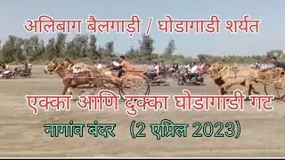 👌एक्का आणि दुक्का घोडागाडी शर्यत नागांव बीच (2 एप्रिल 2023) 👌