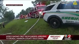 Bodycam video shows first responders arriving at deadly Florida bus crash scene