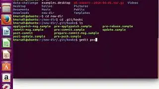 'post commit' git hook - screencast