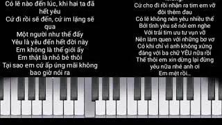 Đừng Yêu Nữa Em Mệt Rồi Beat Piano Karaoke