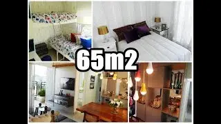 Tour pelo apê decorado 65m2 ( Construtora Alavanca ).