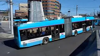 Arnhem Centraal (NL), Brengtrolley busses at the bus station. (03/03/2023)