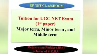 Major term, Minor term & middle term (UGC NET 1st paper)