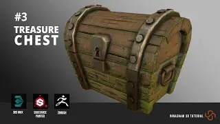 3dsMax Tutorial | Modeling_Sculpting_Texturing a Treasure Chest - Part 3 [Texturing]