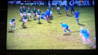 Ireland Vs Italy U20 Peter Robb Big Hit!