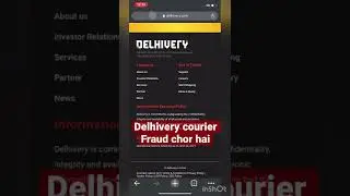 Delhivery courier fraud aur chore hai delhivery courier math isetemal kare