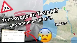 1er voyage en TESLA MODEL Y PROPULSION, c'était chaud....🥵