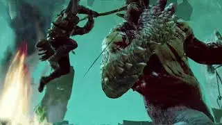 God of War Defeat Ogre and Hel Brood Floating Ship
