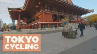Tokyo Cycling POV &ndash; Morning Ride | ASMR City Ambience | Ojima to Nippori via Asakusa