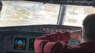 Plane makes emergency landing after windshield cracks