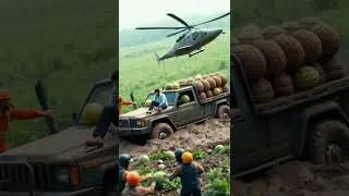 AI to the Muddy Rescue! #RescueSimulation #AIVehicleHelp