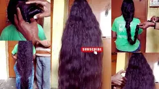 Long hair braid opening and bun making by male