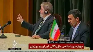 Funny translation failure during Ahmadinejads speech to Lula da Silva - Iran Tehran 16 May 2010