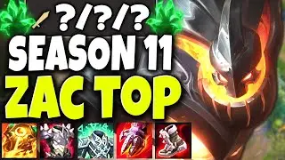 Zac Top Lane in Season 11 wont let even range champions to SURVIVE 🔥 LoL Zac Preseason s11 Gameplay