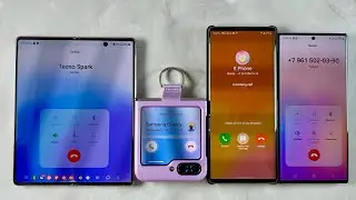 Incoming Calls Samsung Galaxy Fold 2 + Galaxy Z Flip 5 + LG Wing + Samsung S24 Ultra Flip vs Fold