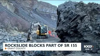 Оползень перекрыл часть трассы SR 155.
