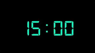 15 Minute Timer LED Countdown | Silent Digital Clock | No Sound | Clean Display (HD)
