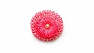 Ribbon Flower with Beads/Craft 