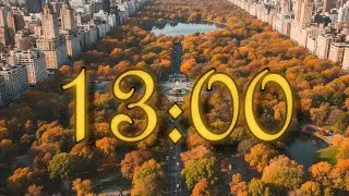 13 Minute Autumn Fall Timer with Calm Relaxing Music | Wind Chime Alarm