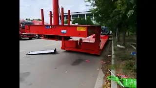 Tri Axle Lowbed Semi Trailer for Sale | 60 Ton 80 Ton 100 Ton 120 Ton Low Loader Trailer Near Me