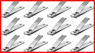 12 Pieces Stainless Steel Nail Clipper Bulk Pack Set Silver Nail Cutter Fingernails and Toenail