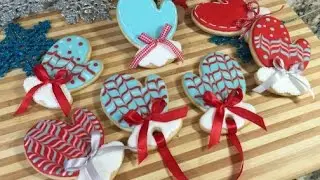 Winter Mitten Cookies, Christmas Gloves(How To)