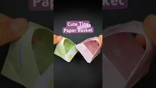 Cute tiny paper basket origami quick tutorial #shorts