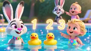 Bunny Bugs Pool Enjoy 🐰🐞🏊 | Fun Animal & Water Play Song for Kids | Playful Summer Rhyme