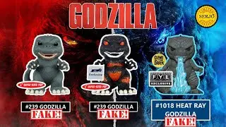 Comparisons of all 4 fakes by Funko POP! Godzilla!