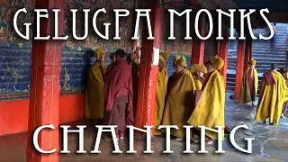 Gelugpa Monks chanting at Tashi Lhunpo Monastery