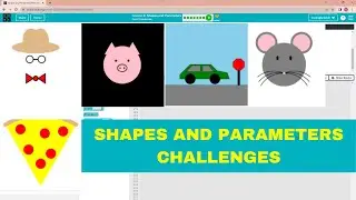 Code.org Shapes and parameters Challenges | Make a Shape Scene | Lesson 4 Shapes Parameters