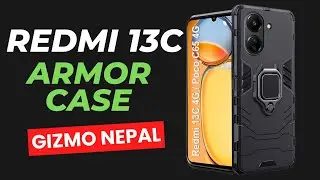 Ring Stand Shockproof Armor Case For Xiaomi Redmi 13C 4G | Poco C65 4G  || Gizmo Nepal
