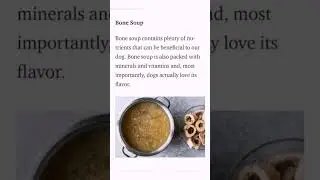 List of human foods healthy for Dogs (Bone 🍖 soup)