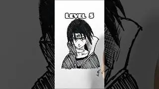 How to draw Itachi Uchiha in different level #shorts #anime #drawing #itachi #fyp