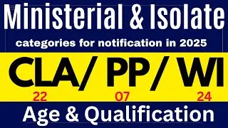 Ministerial & Isolate  CLA/ PP/ WI  Age & Qualification