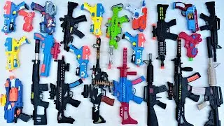 NERF WAR Sniper Guns and GEL BLASTER GUN  AK47 Gun M16 Sniper Gun Shotgun Granade Cobra gun Pistol