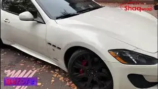 Maserati modifications in 3M carbon fiber vinyl wrap