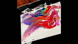 Vibrant Rainbow Fluid Art Swipe,  my first video
