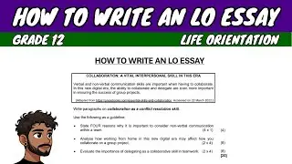 How to Write an LO Essay | Grade 12 LO