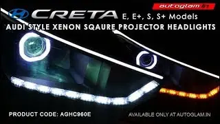 Hyundai Creta | Evoque Style | Projector Headlights  with 55watt XENON HID | AGHC960E