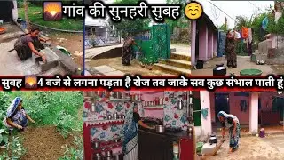 🌄 सुबह 4 बजे उठकर लगना पड़ता है 🪴 घर की बरकत और सुख शांति के लिए सब कुछ करती हूं.....