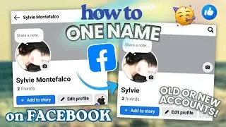 Как использовать ONE NAME на Facebook | Старые и новые аккаунты 2025