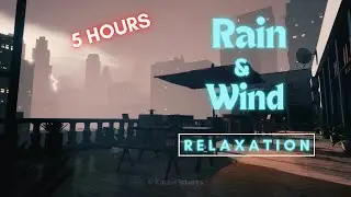 fall asleep - Thunderstorm with Rain on a Rooftop Terrace [Relaxation] [Nature Sounds]