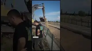 Save the cow by the tractor shovel