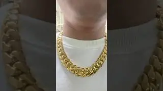 18K Gold Plated Miami Cuban Link Chain | 18MM B 22IN 18K #gold #chain #jewellery