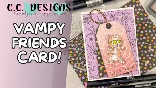 Spooky Halloween Card with the Vampy Friends Stamp Set | Coloring with OLO Markers