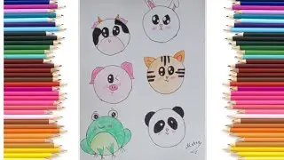 How to draw animals with the circle || animals drawing easy step by step