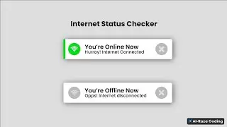 Internet Connection Checker | Internet Network Status | JavaScript Projects For Beginners