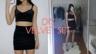 DIY VELVET TWO PIECE SET | THATTOMMYGIRL's REWORK no1